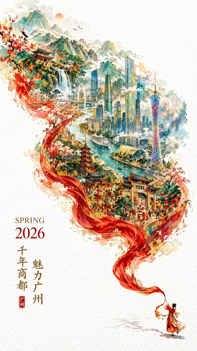 魅力广州城市文旅海报